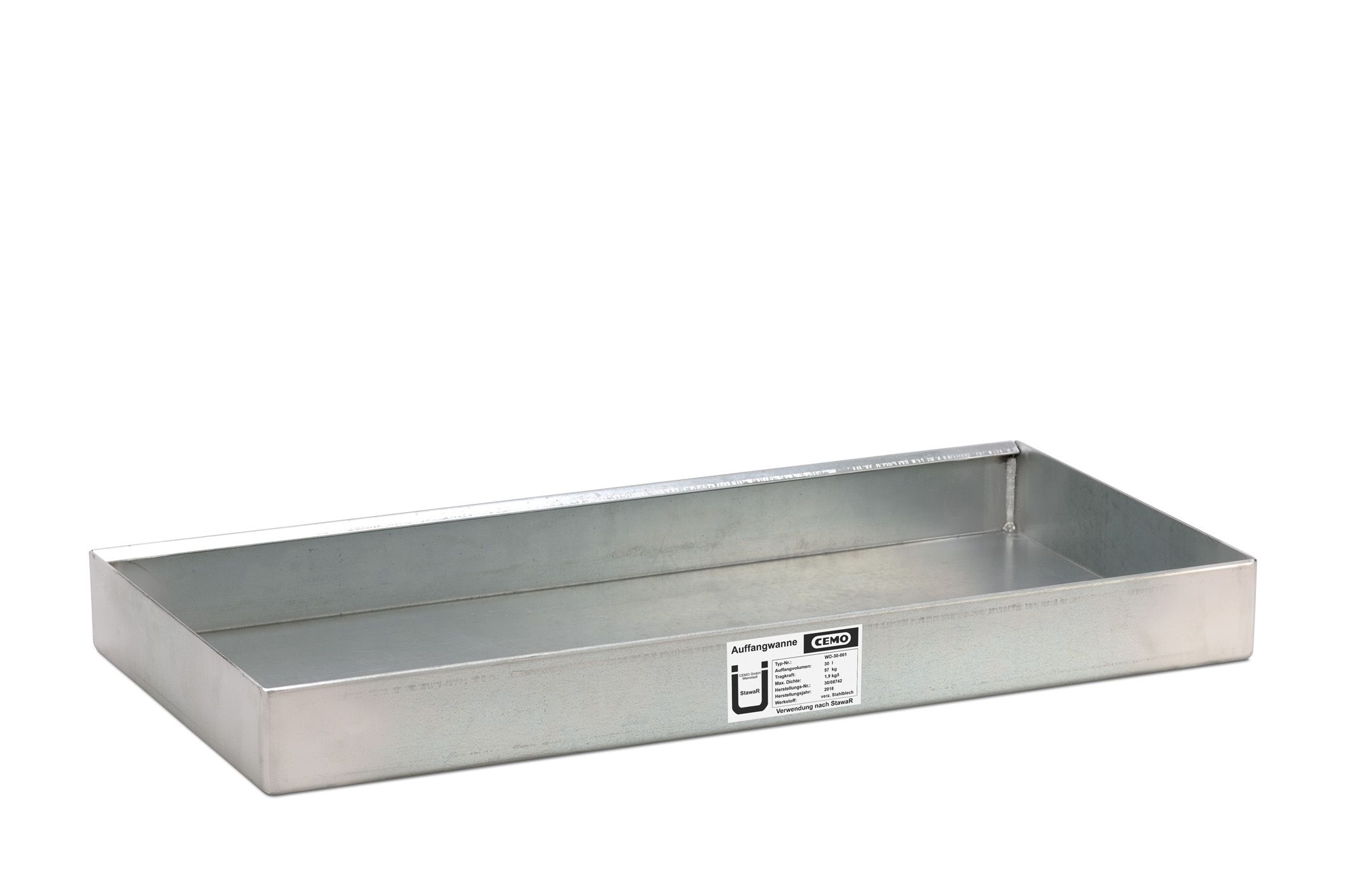 CEMO  Stahl-Kleingebindewanne R30, verzinkt – 11004