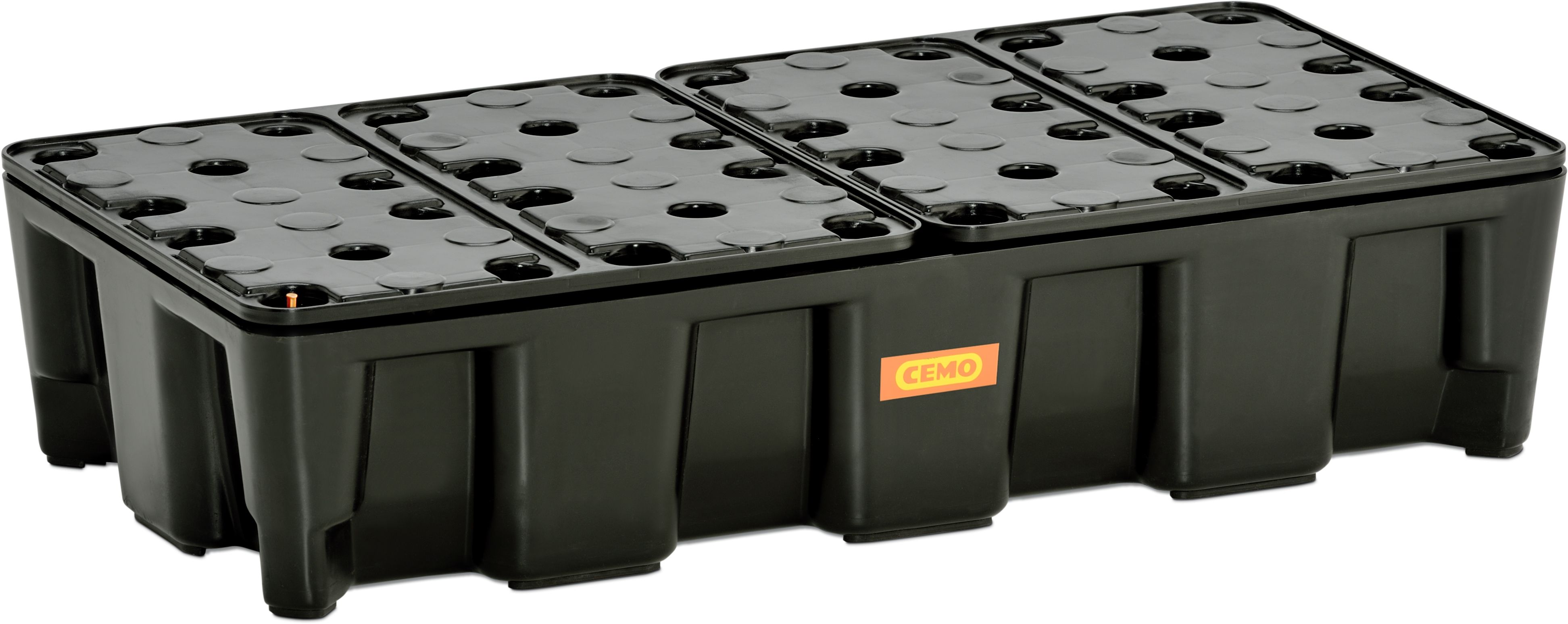 CEMO PE-Auffangwanne  35HD mit Zulassung, mit PE-Rost – 10707