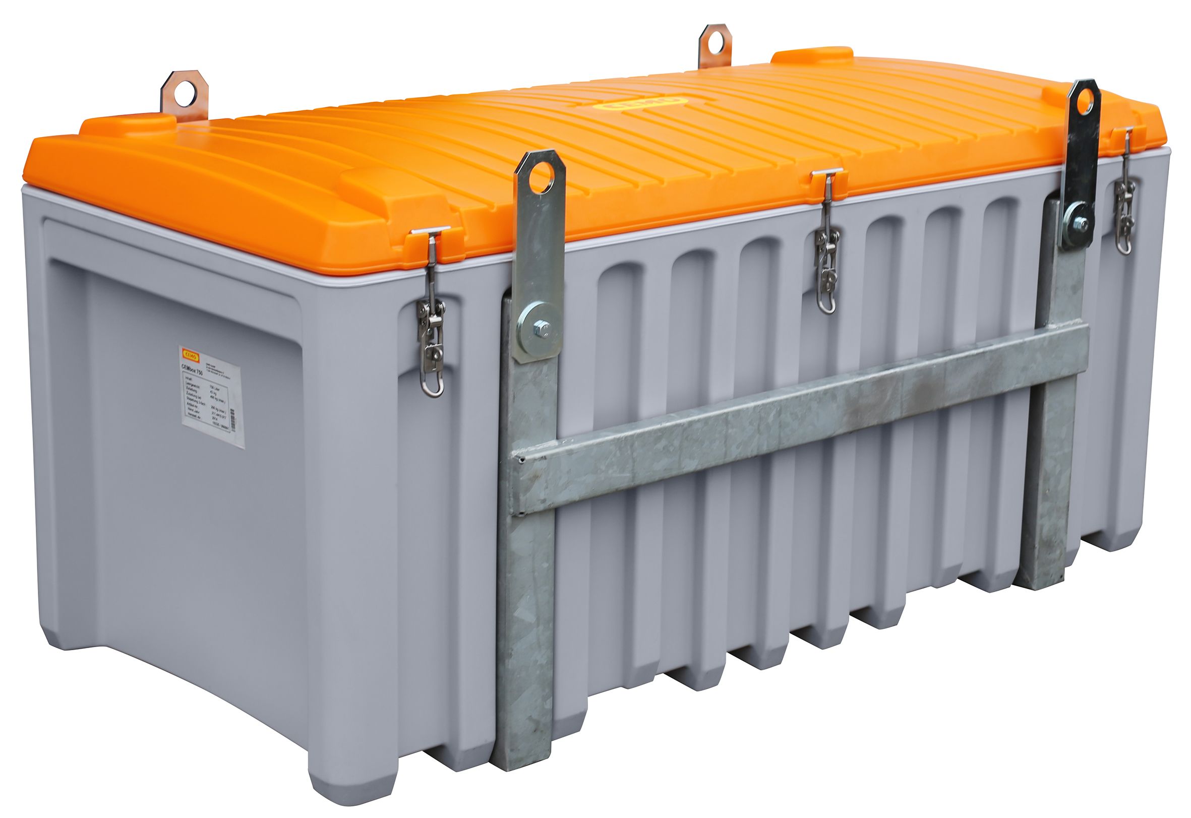 CEMO CEMbox 400 l, kranbar, grau/orange - 10961