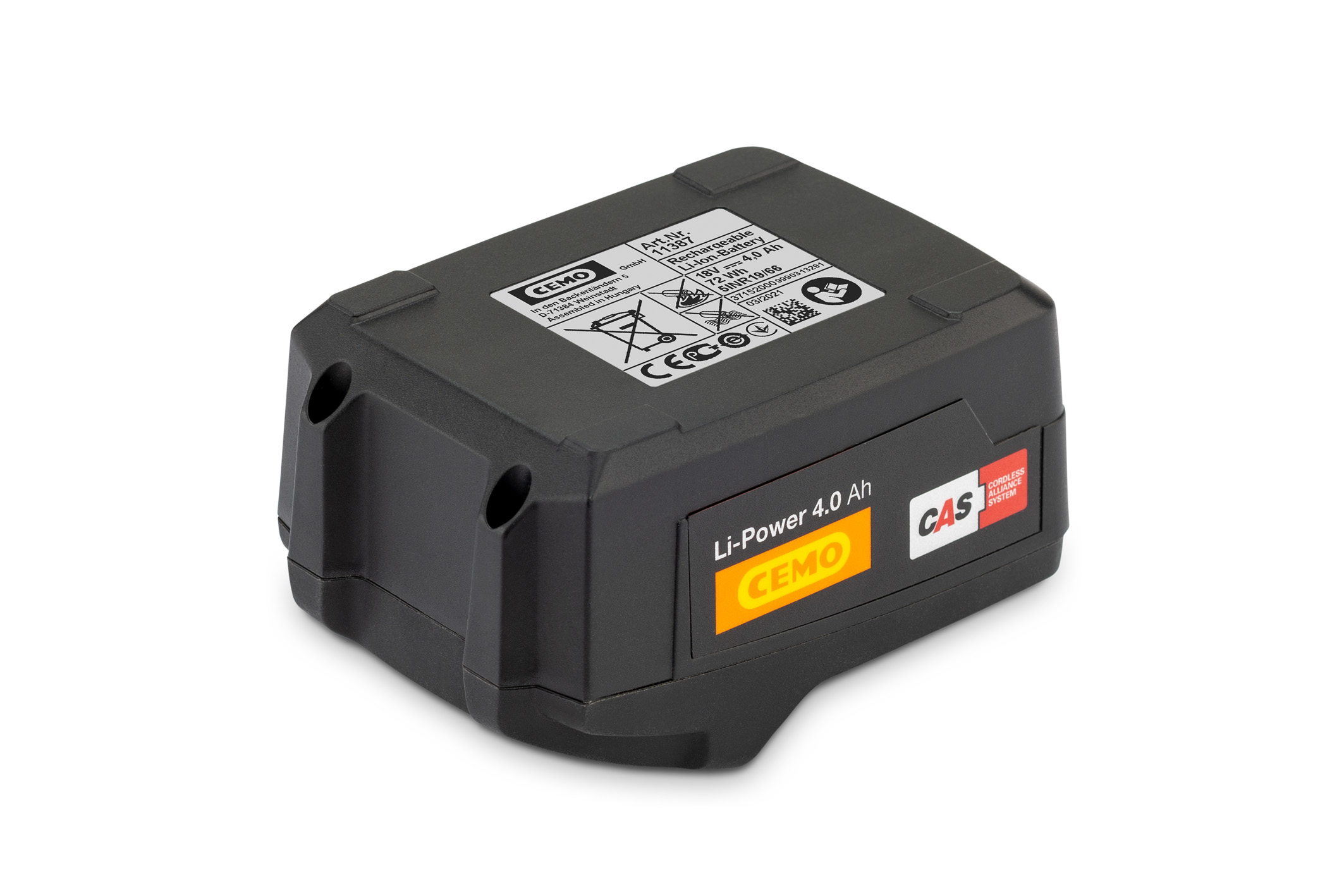 CEMO Li-Power Akku 18 V / 4,0 Ah CAS - 11387